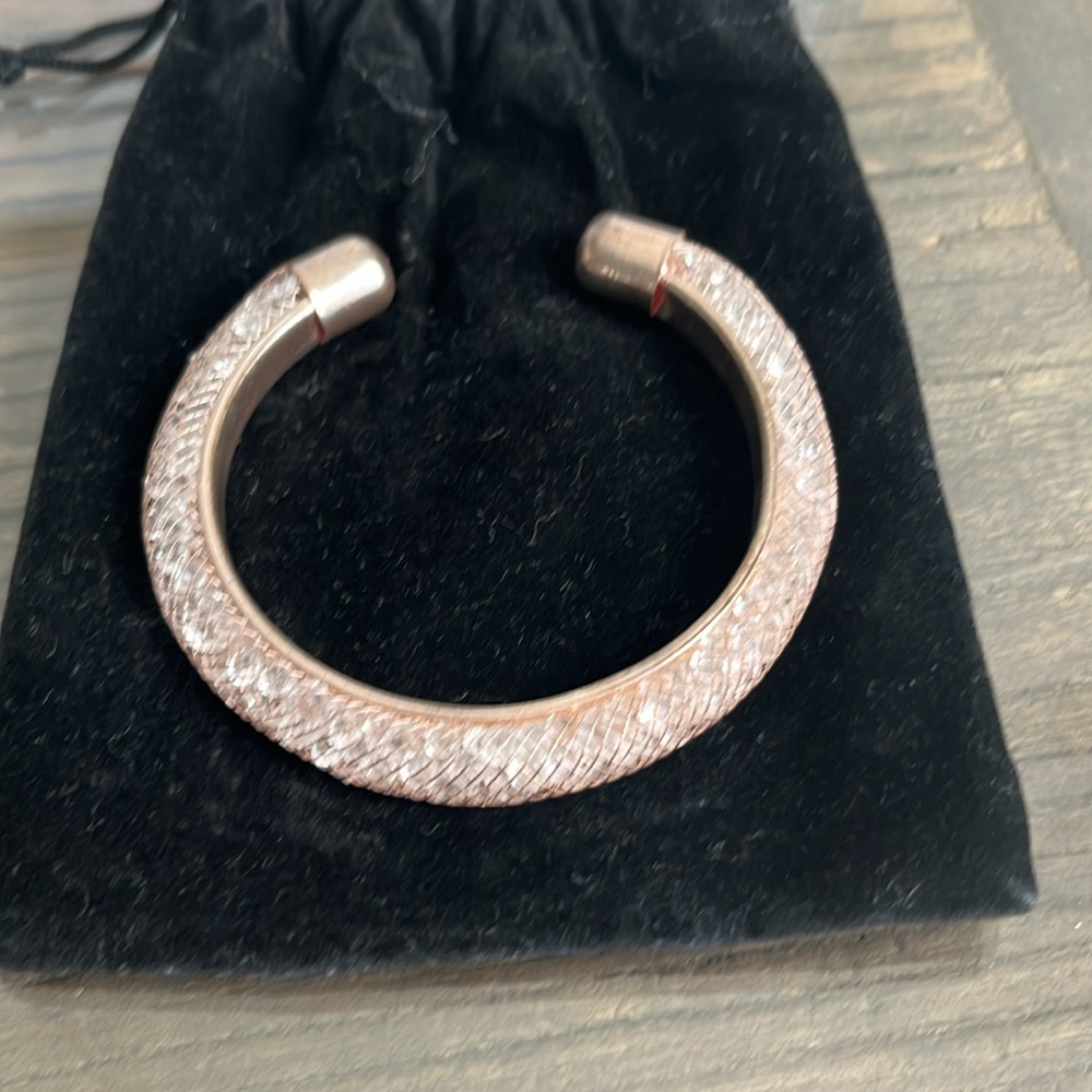 Rose- Gold-Tone, Crystal in Chain Mesh Bracelet
